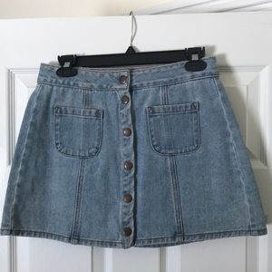 Brandy Melville snap denim skirt